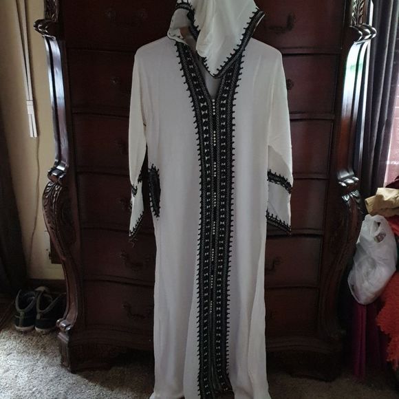 Ladies Boho Hooded Caftan sz Small - Picture 2 of 8